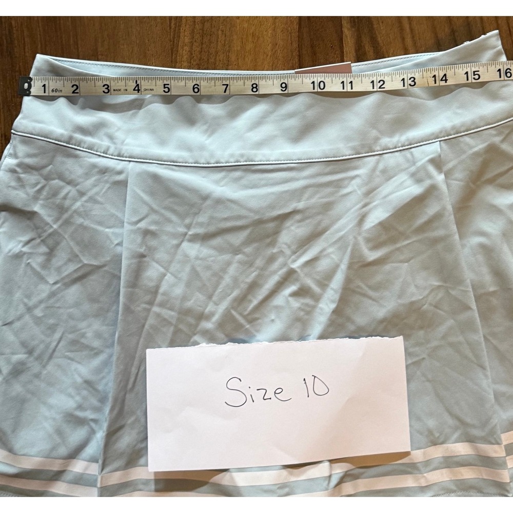 CALIA by Carrie Underwood Light Blue Athletic Skort with White Stripes - Picture 2 of 10